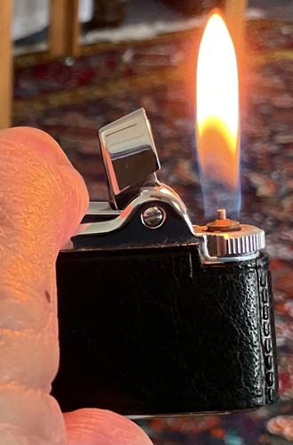 Vintage ronson leather wrapped - leather,