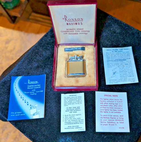 Vintage ronson maximus lighter - ronson,